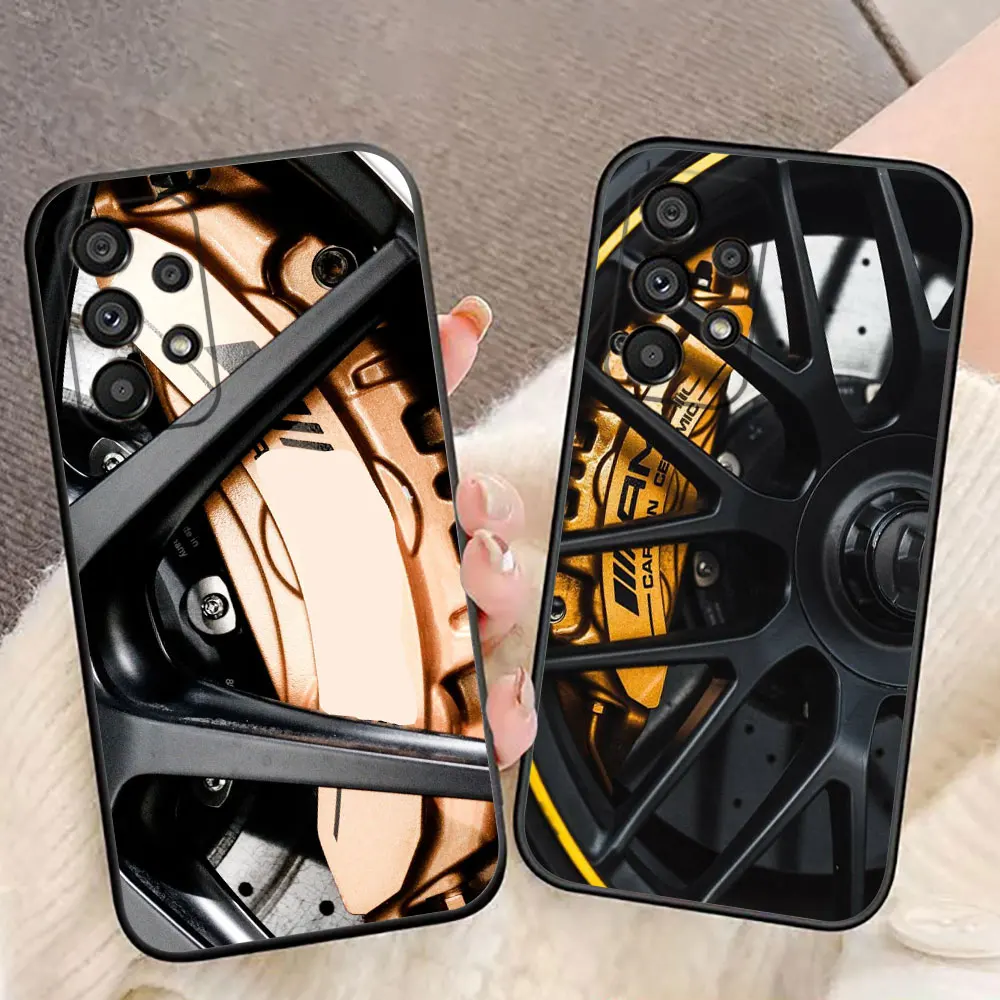 

Luxury Sports Car Wheel Caliper Phone Case For Samsung A14 A15 A16 A22 A23 A26 A32 A36 A51 A52 A53 A54 A55 A56 A71 A72 A73 Case