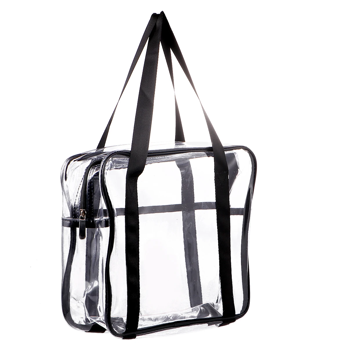 

PVC Material Bag Toiletry Bag Waterproof Washing Makeup ganizer Portable Pouch Black Travel Makeup ganizer
