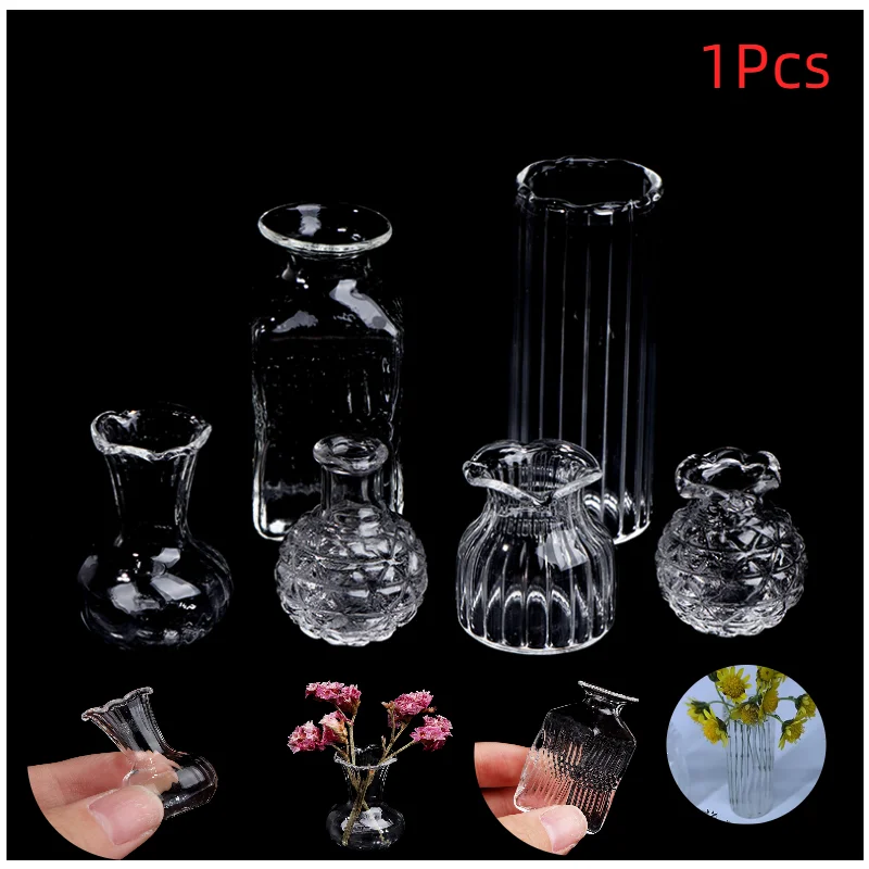 1:12 Dollhouse Miniature Flowerpot Vase Glass Basin DIY Furniture Toys For Dollhouse Decals New