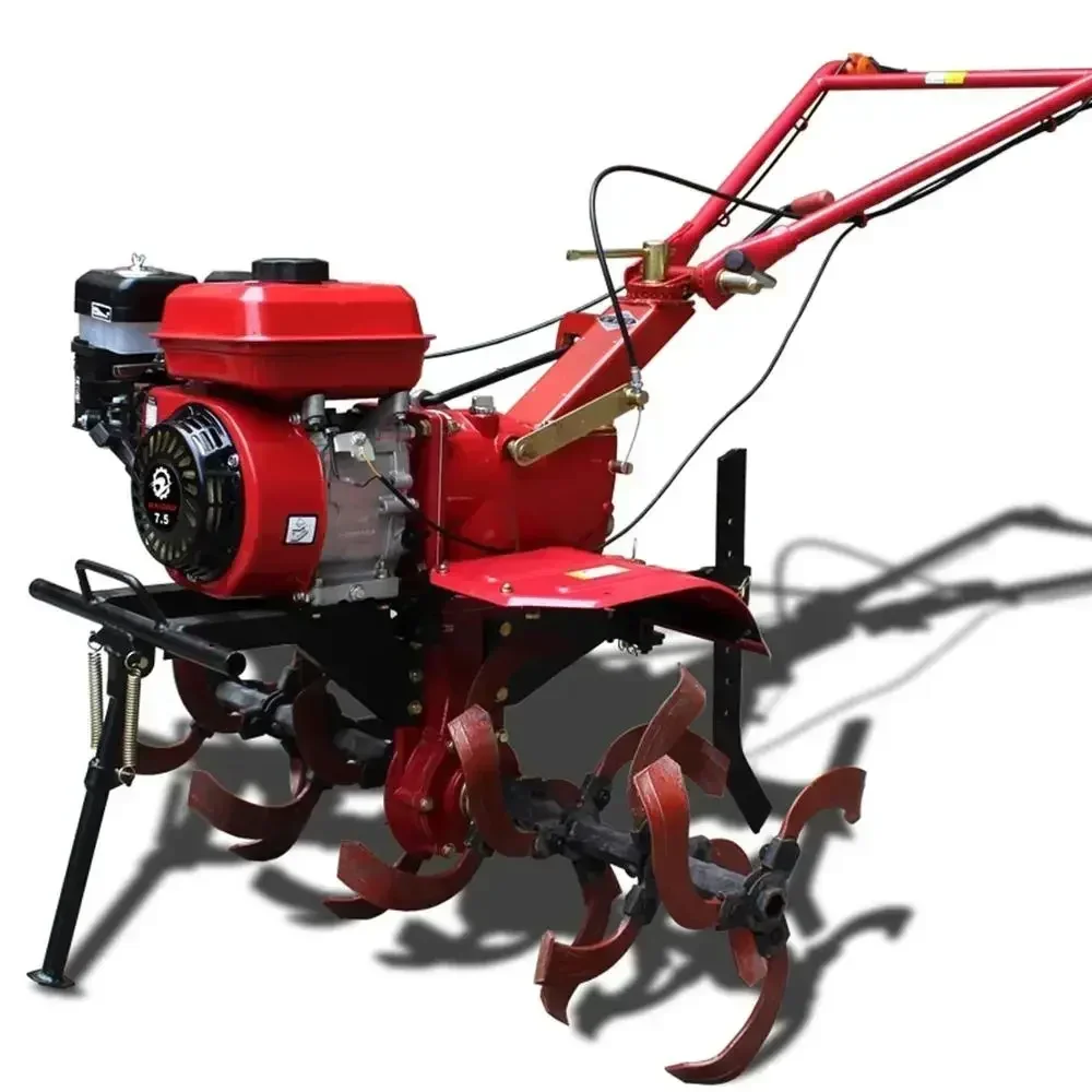 

Hot SalesTiller 7.5 HP,ripper,rotary Tiller,multi-functional Gasoline Cultivator/diesel Engine,household Agricultural Weeding Ma