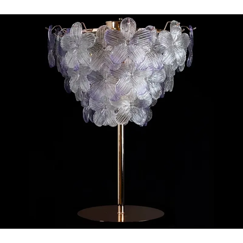 Luxury Wedding Flower Table Stand Sparkling Wedding Decorative Metal Ornament with Hanging Crystal