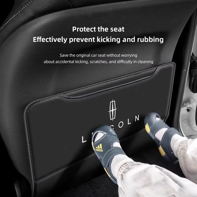 Car Seat Back Anti Kick Cover Pad Anti-dirty Protector Mat For Lincoln Navigator Nautilus Aviator MKZ MKX MKC MKT MKS Corsair view 5