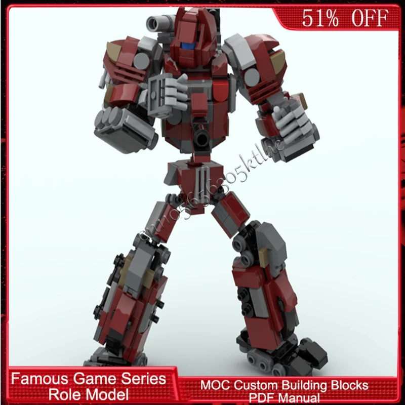 

454 PCS Popular Game Character Series Tank Brawler MOC Customize Modular Building Block Creative Design DIY Assembly Toy Gift