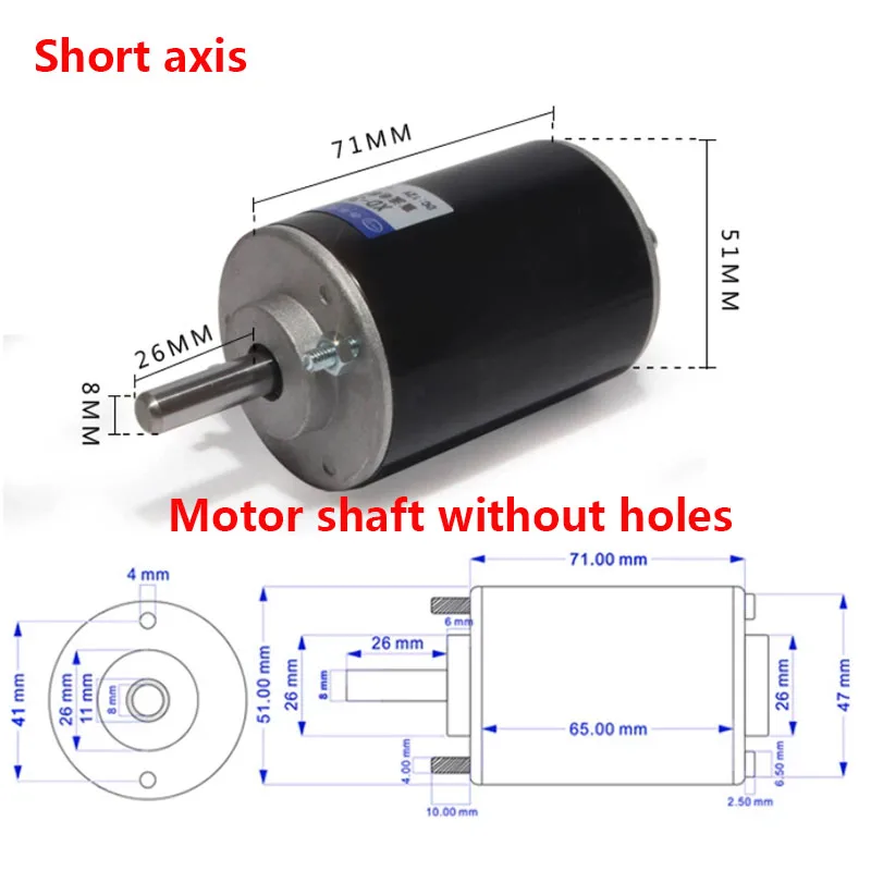 XD-3420 High-speed Regulating Silent Electric Motor DC 12V 24V High Torque Permanent Magnet Motor CW/CCW for Blender Toy Machine