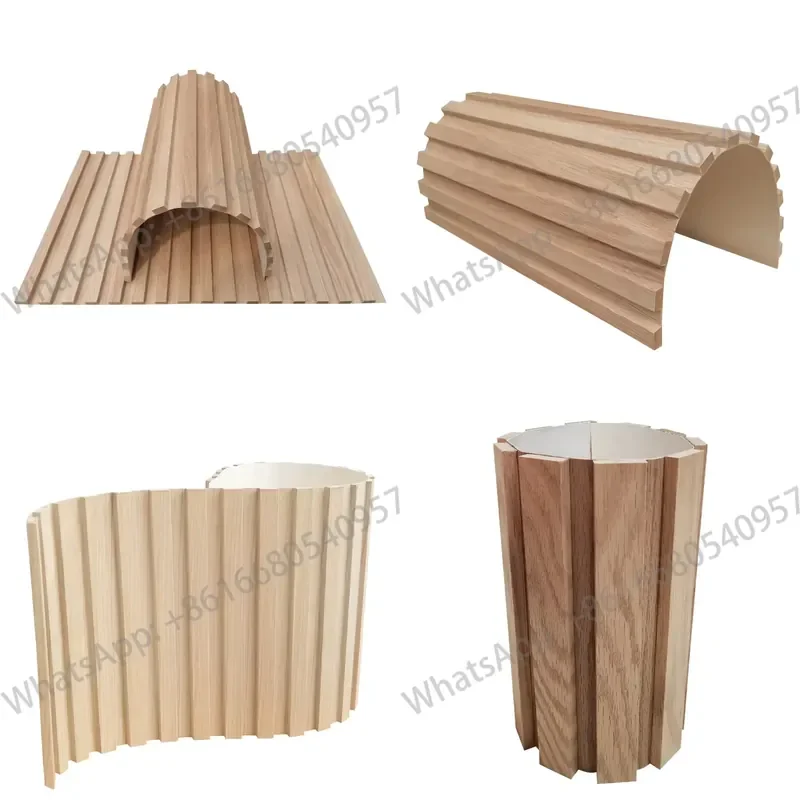 Grille Flexible Wall Panel Groove MDF Wall Panel Wave Board 3D Modern Style Ceiling Wall Panel for Interior Decor