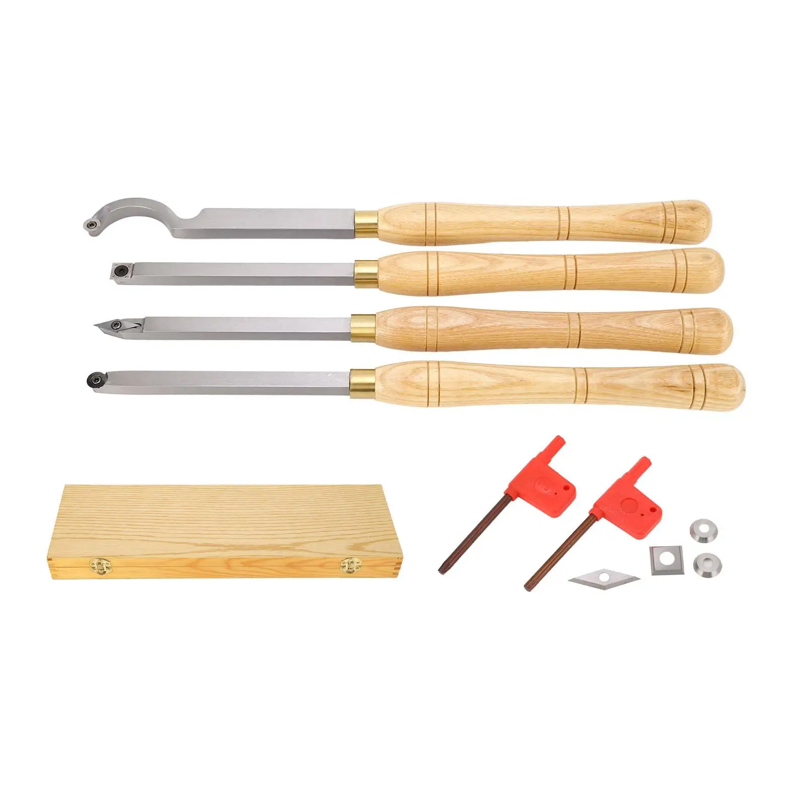 

Wood Lathe Chisel Set Premium Easy To Use Carbide Blade Turning Tools for Precision for woodworking Crafts