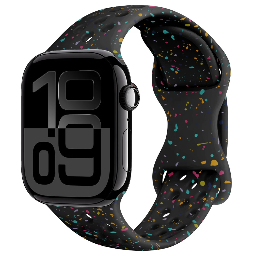 فلاش سيليكون حزام ل أبل ساعة 10 9 8 7 46 مللي متر 45 مللي متر 42 مللي متر 41 مللي متر الترا 2 49 مللي متر سوار معصمه iWatch 6 5 4 SE 44 مللي متر 40 مللي متر حزام