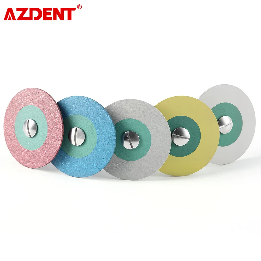 

AZDENT Dental HP 26mm Rubber Diamond Polish Wheels for Zirconia Porcelain PFM Emaxs Dental Lab Polisher Wheel Disc