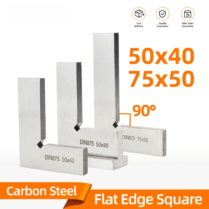 

Try Square Flat Edge Square Ruler 90 Degree Woodworking Tools Metal Right Angle Ruler Measurement Tools Set-Square