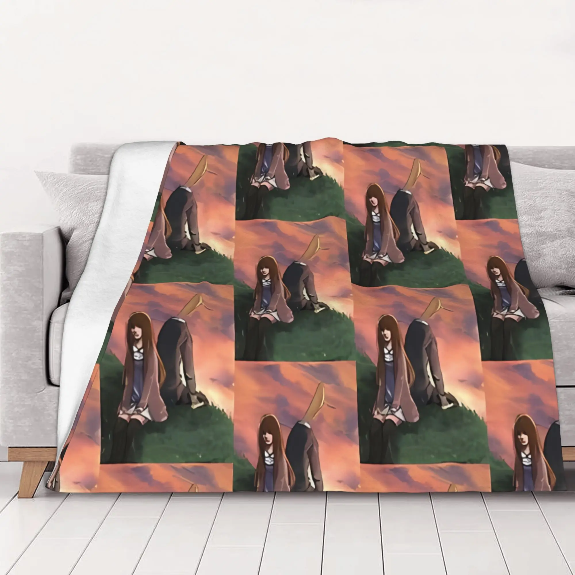1PC home Cute Room Decor Oyasumi Punpun poster painting Blanket Throw Blanket Oyasumi Punpun Novelty Warm Blanket All Season