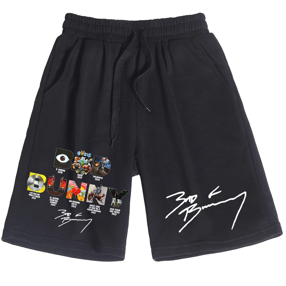 Bad-Bunny Tour 2026 Short Pants Unisex Cotton Trousers Casual Loose Summer Beach Pants Fans Gift