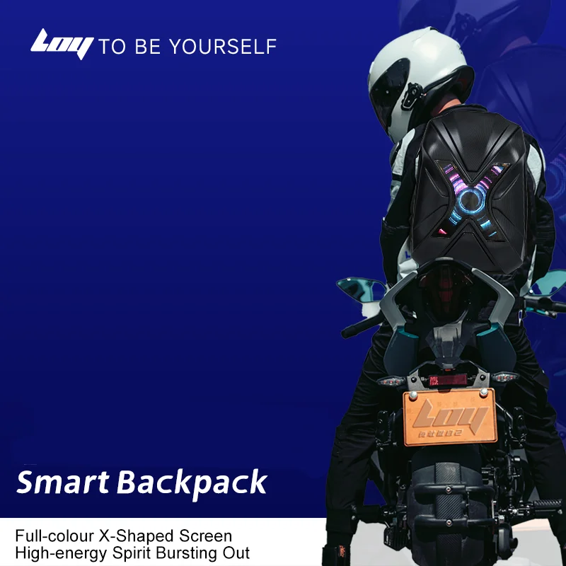 DIY Animation Motorcycle Helme - đánh giá và giá Motorcycle Helmet Backpack Waterproof Led