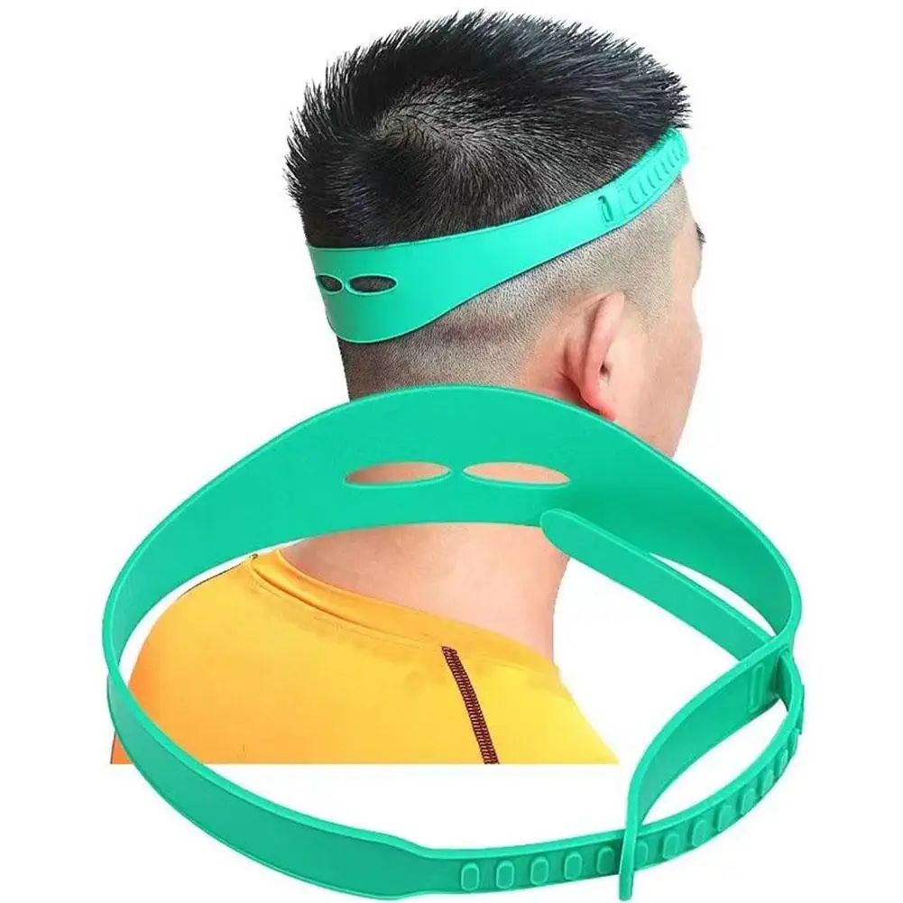 1Pcs Adjustable Haircuts Shaving Template For Home Hair Trimming DIY Home Hair Styling Tool Curved Silicone Haircut Guide Band