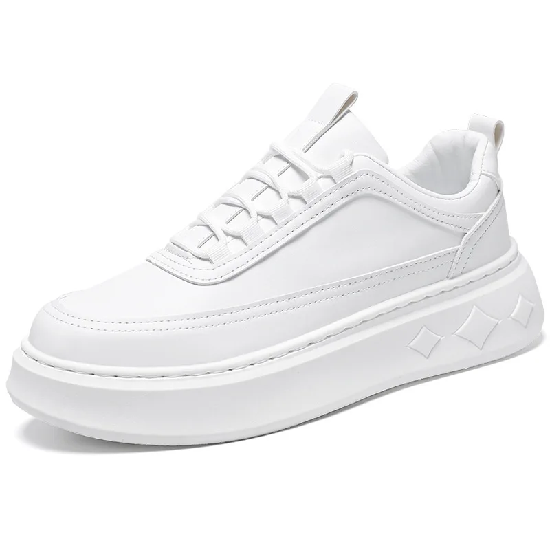 Hoge Kwaliteit Heren Schoenen Mode Witte Dikke Zool Verhoging Hoogte Casual Sneakers Voor Heren Zomer Wandelschoenen Zapatillas Hombre