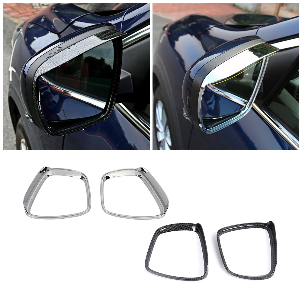 For Renault Koleos 2017-2020 Car Exterior Part Styling Refit Rearview Side Mirror Rainproof Shell Cover Rain Visor Eyebrow Trim