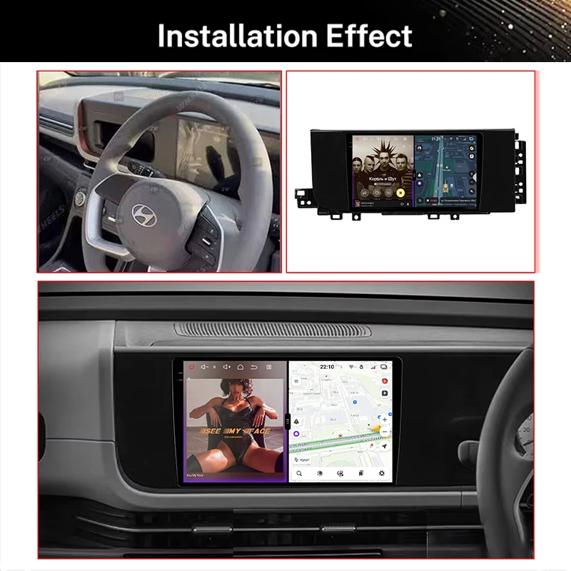 9'' 8 Core 4G DSP Wireless Carplay Split Screen GPS Reversing Aid USB Touch Screen Car Stereo Player for IX25 Creta 2025