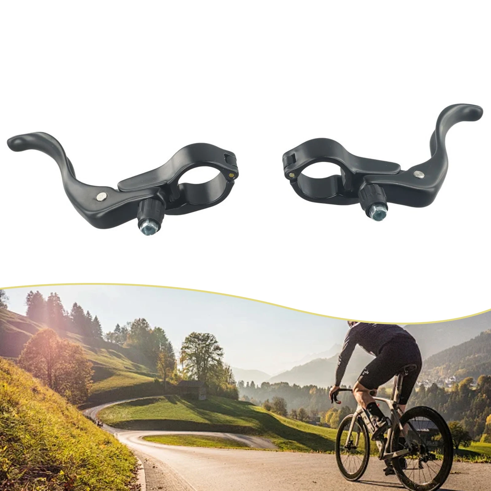 1pair Auxiliary Brake Lever For Mountain Road Bike 22.2/31.8mm Aluminum Alloy Handlebar Cycling Accessories Top Mount Bar