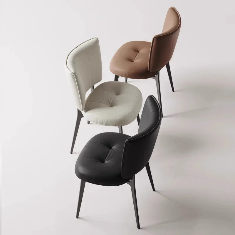 High-End-Casual-Esszimmerstuhl, Haushalt, Leder, weiche Tasche, Kaffee, Restaurant, Stuhl, Designer-Modell, Zimmer, große Rückenlehne, Sofa