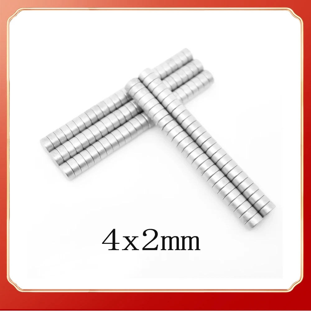 Ímãs redondos pequenos 4x2mm 4mm * 2mm para geladeira doméstica, escritório, faça você mesmo 4*2 4x2