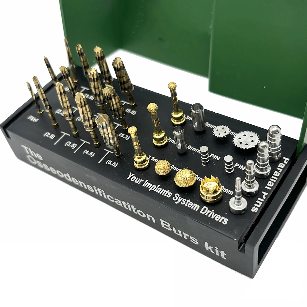 29 Pieces Dental Osseodensification Burs Kit for Alveolotomy Implant Systems Ridge Expansion and Bone Cutting Tools