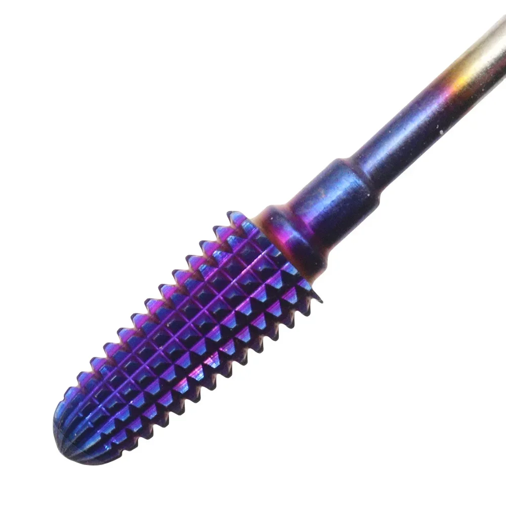 1Pcs 2way Purple Pro Whole Carbide Nail Drill Bits Nail Art Electric Drill Machine Files Nail Art Tools Cut And Polish Bottom