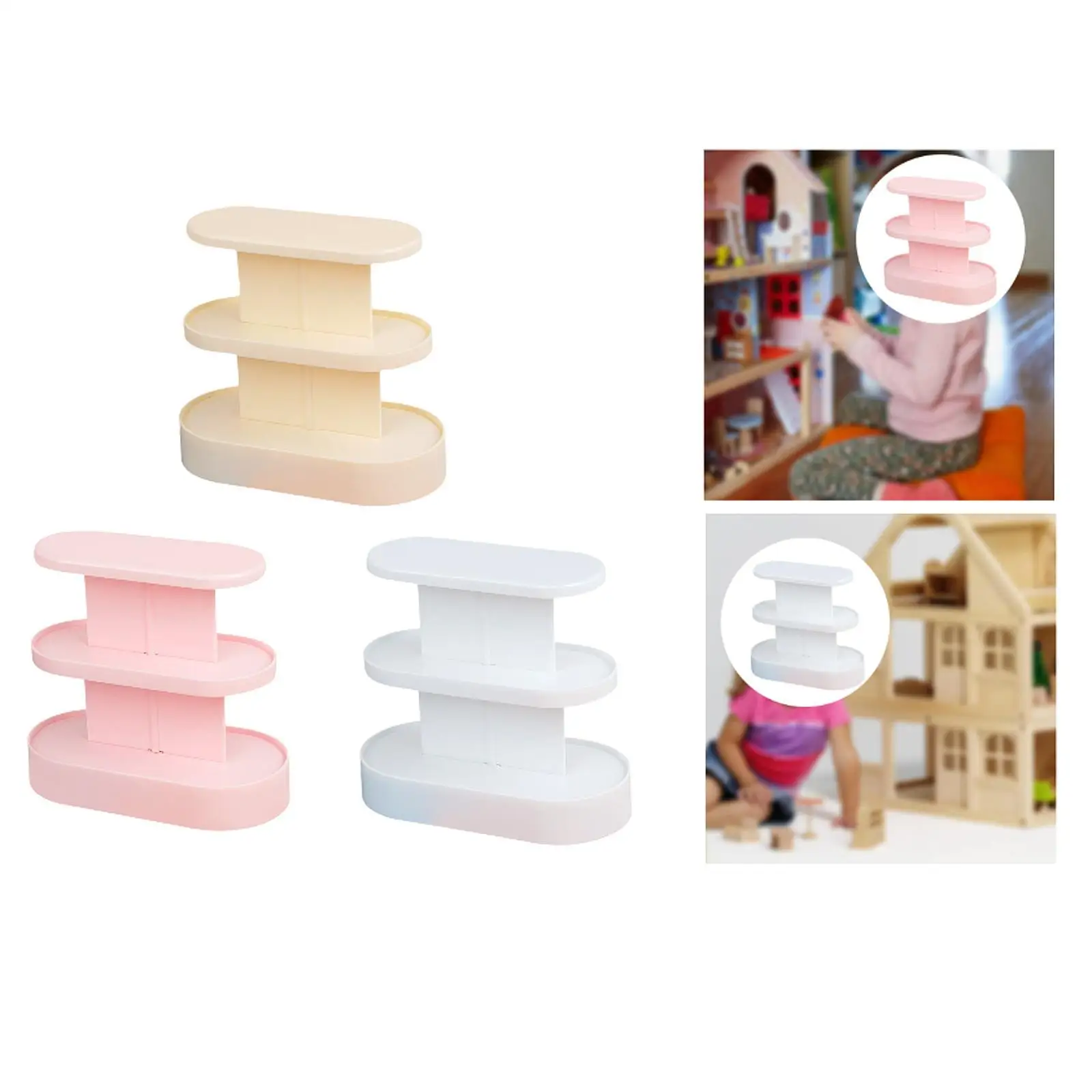 Présentoir pour maison de poupée, échelle 1:12, décoration pour étagères à gâteaux