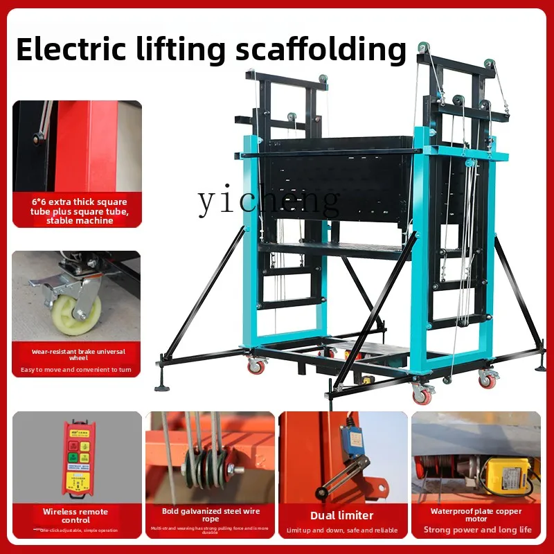r8.17- electric mobile scaffolding freight elevator household construction decoration climbing folding automatic lifting table