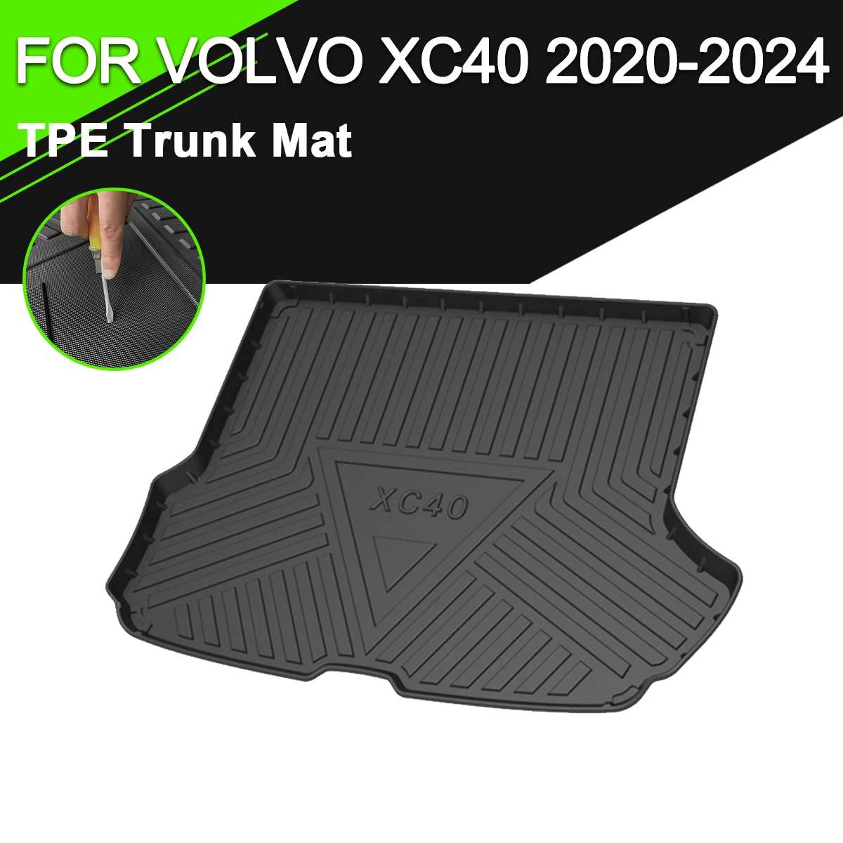 

Trunk Mat TPE FOR VOLVO S60 S80 S90 V40 V60 V90 XC40 XC60 XC90 2011-2024 Car Waterproof Non-Slip Rubber Cargo Liner Accessories