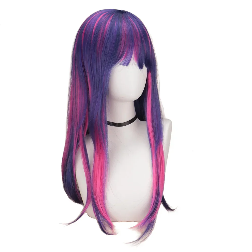 

Oshi No Ko Hoshino Ai Cosplay Wig Long Purple Rose pink Cosplay Anime Ponytail Heat Resistant Synthetic Cosplay Wigs