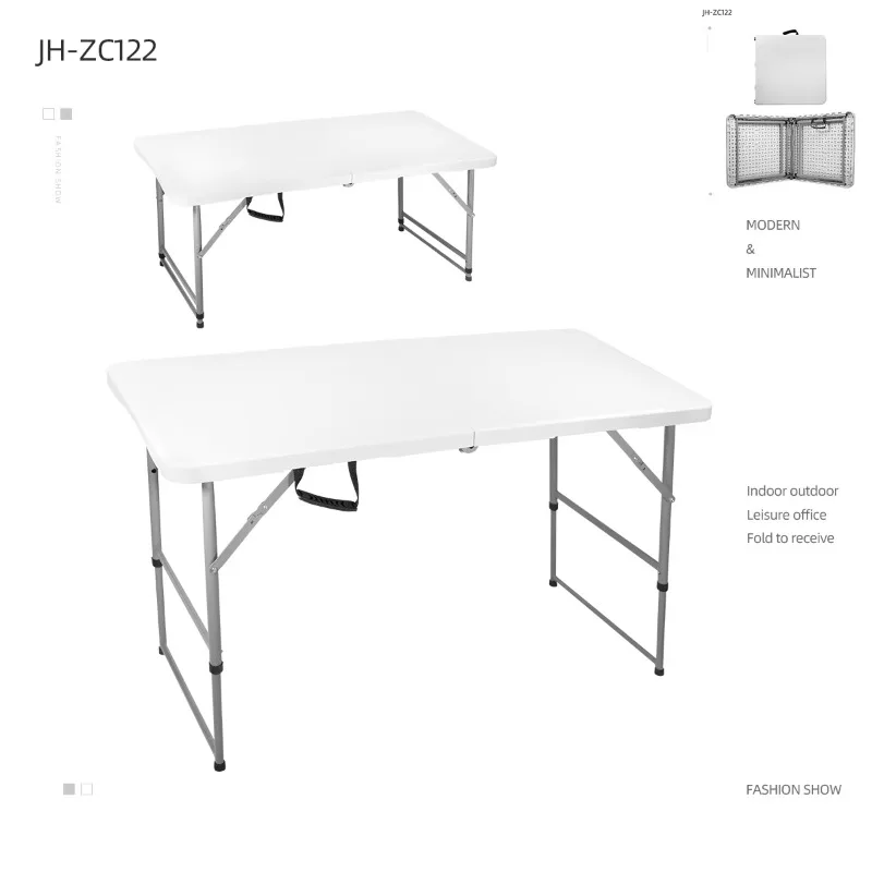 Portable Long Row Table Foldable Household Collapsible Outdoor New Style  Nordic Simple 4FT Modern 7.5kgs