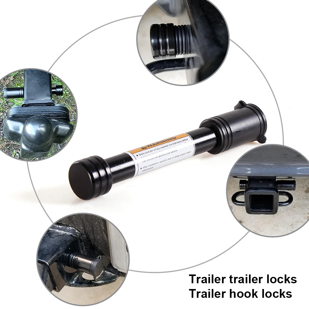 

Carbon Steel Trailer Hitch Lock Portable Anti-lost Dustproof Anti-corrosive Powder Coating Pin Part Accessories with 2 Keys