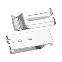 2Pcs 56*25mm Metal Spring Buckle Clip with Two Holes Holster Sheath Belt Clip Clasp Pocket Wallet Key Hook for Bag Leather Craft 2