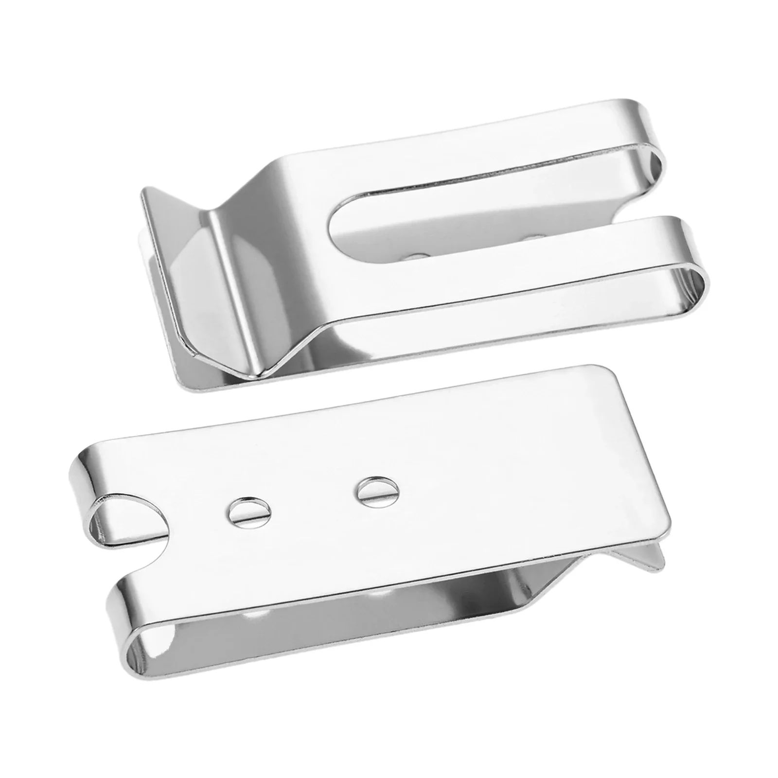 2Pcs 56*25mm Metal Spring Buckle Clip with Two Holes Holster Sheath Belt Clip Clasp Pocket Wallet Key Hook for Bag Leather Craft