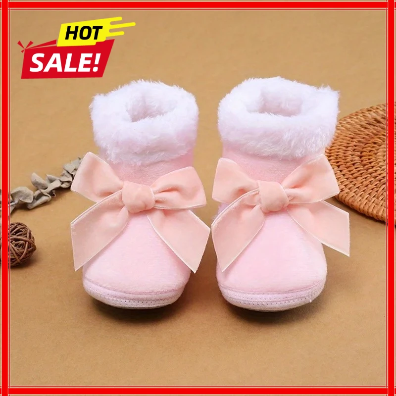 

Newborn Baby Girls Boys Soft Booties Solid Pompom Snow Boots Infant Toddler Newborn Warming Shoes New Fashion Comfortable Shoes