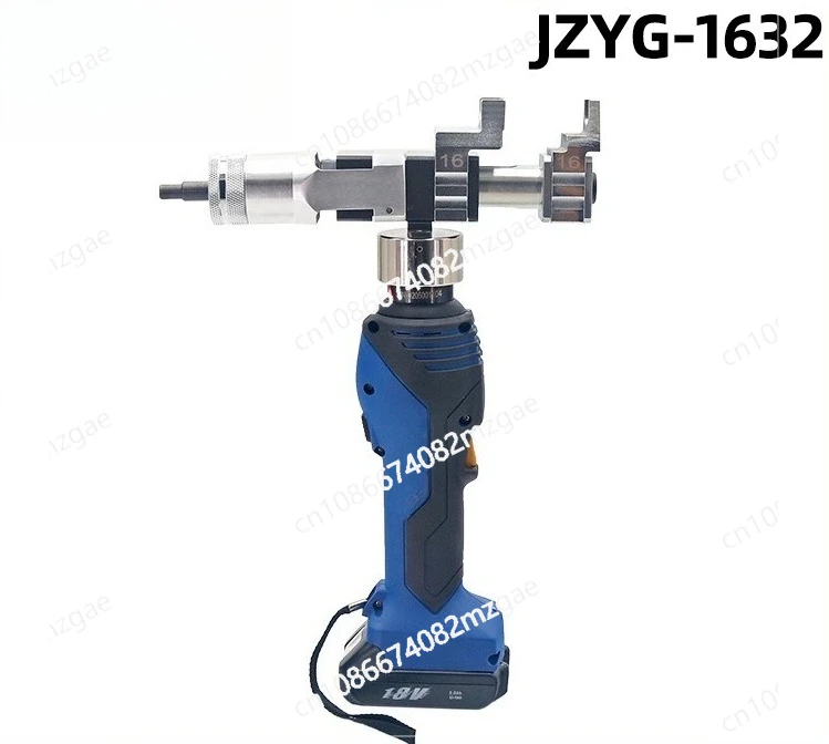 JZYG-1632 Axial Hydraulic Pipe Crimping Tool Kit, Portable 2-in-1 Electric Pipe Expanding & Crimping Tool