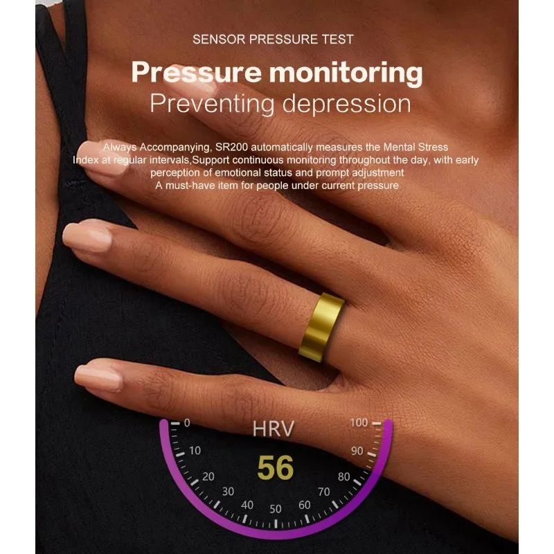 

EOENKK SR200SR300 Smart Ring Heart rate Blood Pressure Blood oxygen Sleep Calorie Health mood management APP