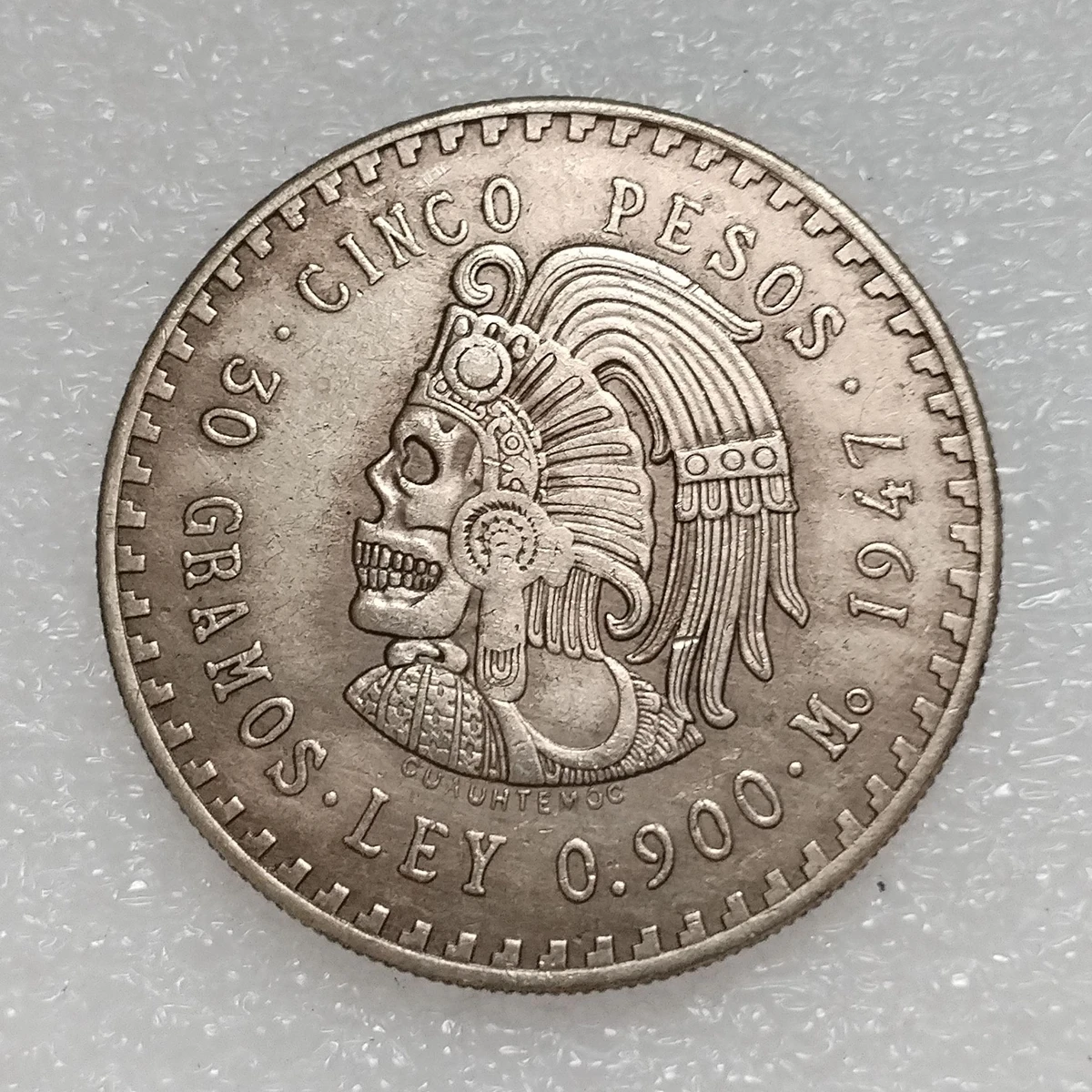 الاستنساخ هوبو 1947 المكسيك عملة تذكارية مطلية بالفضة #1