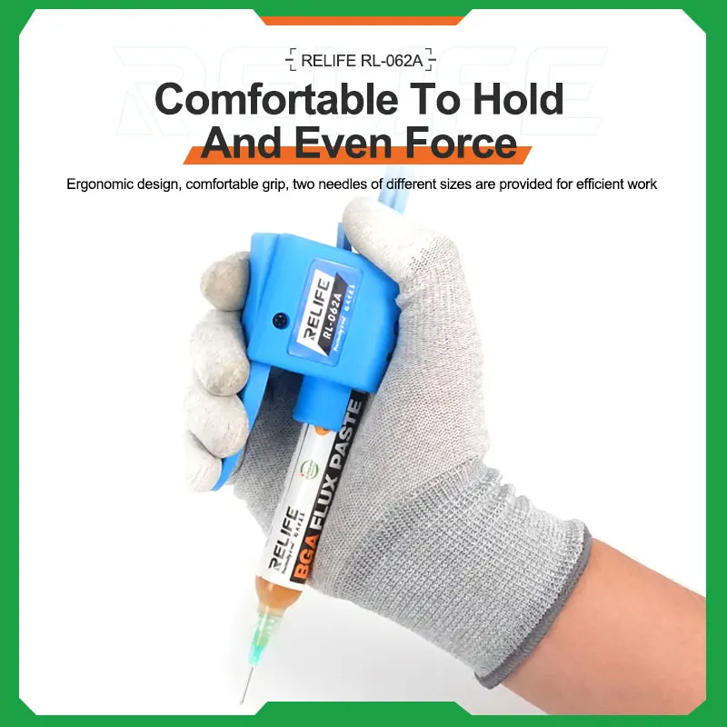 Relife RL-062A Manual Glue Gun 10CC Needle Booster For Syringe Oil Solder Paste UV Solder Mask Oil Structural Adhesive Tools
