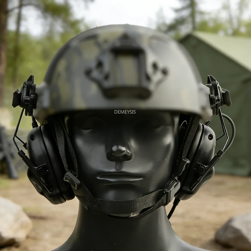 support-rotatif-pour-casque-compatible-avec-casque-tactique-pour-rail-de-19-21-mm-avec-reduction-de-bruit-non-pick-up-pour-communication