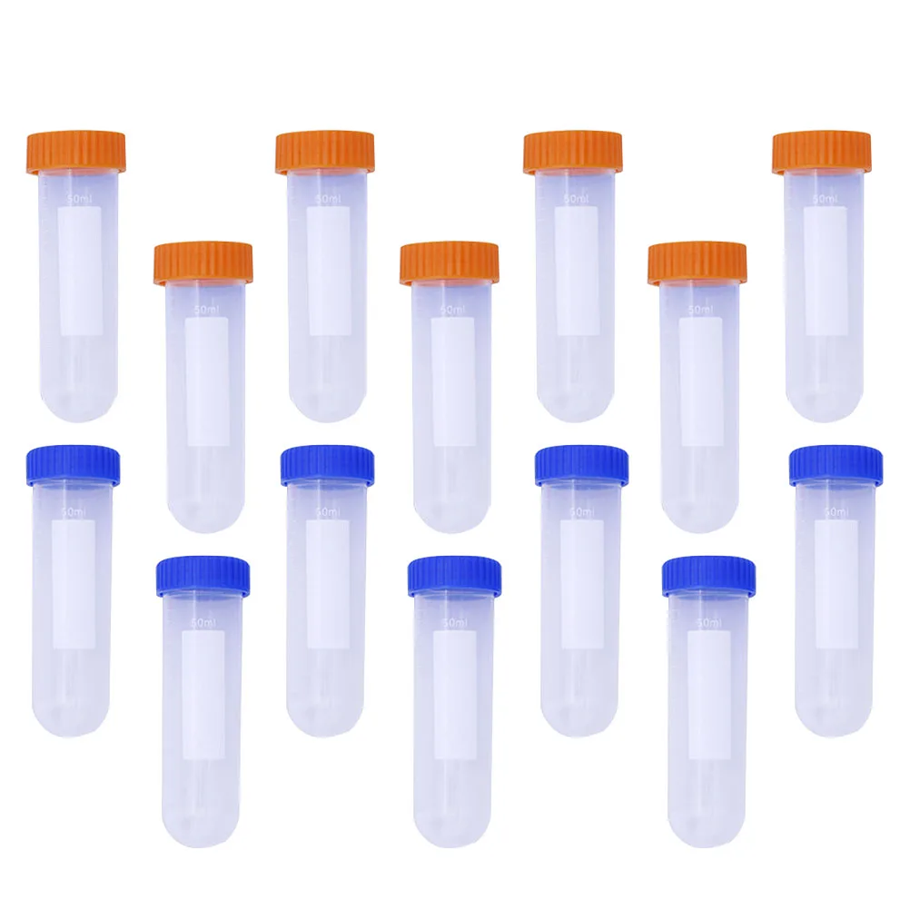 

Short Test with Lids Storage Bottle Transparent Plastic Pipe Laboratory Pp for Storing Samples Crafts Candies Immersion Masks
