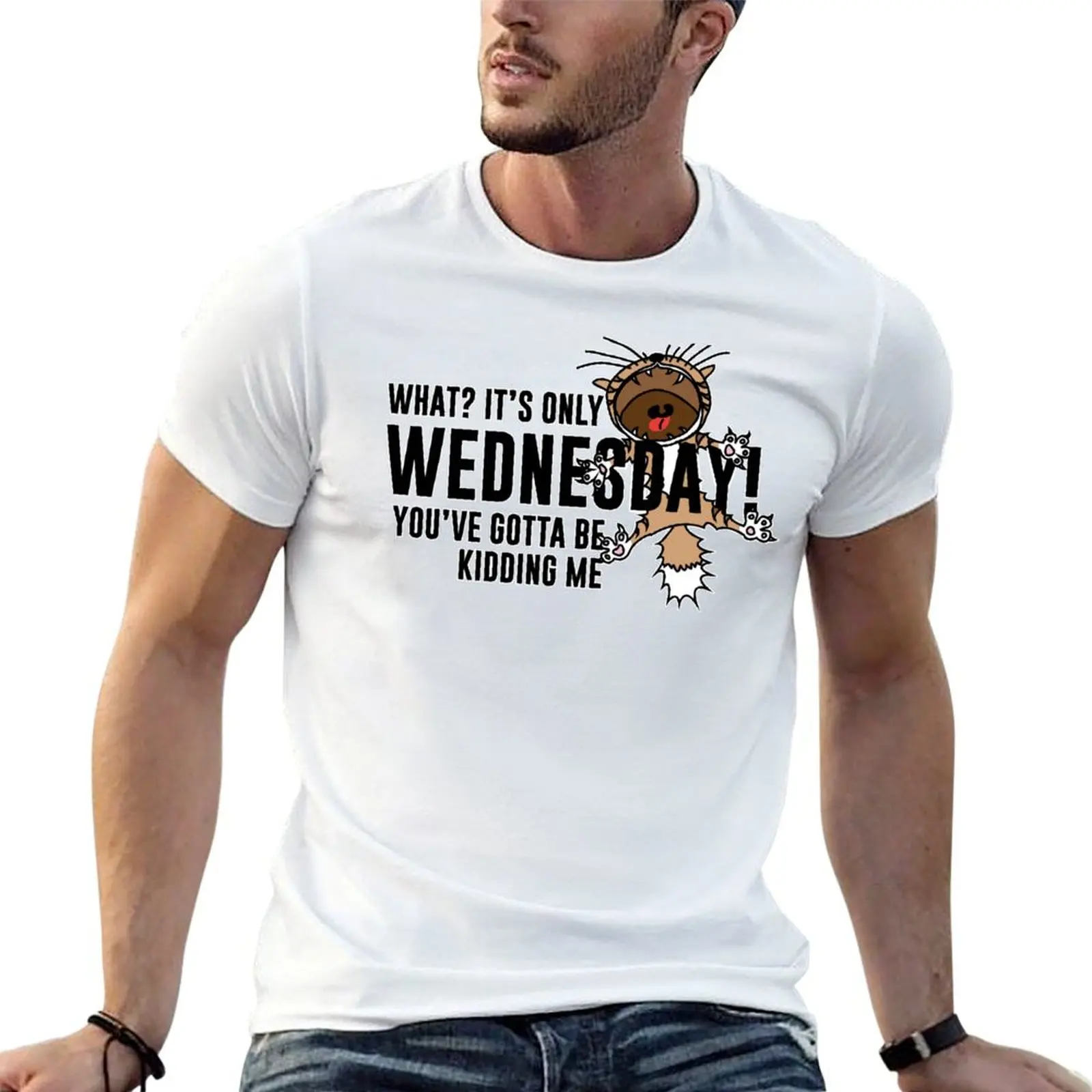 What? It's only Wednesday! You've gotta be kidding me. T-Shirt croswit shirt man anime figures Men's t-shirts