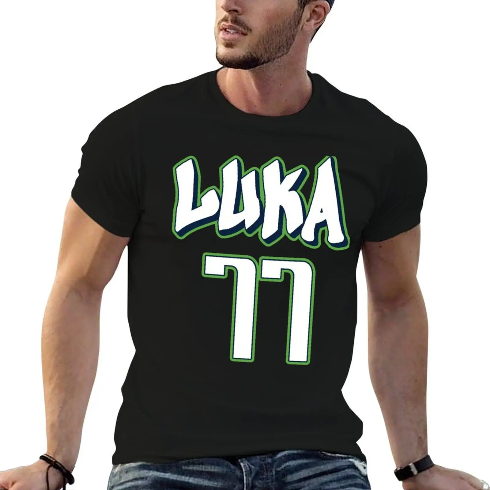 

Luka Doncic 77 City Jersey T-Shirt t shirts with prints t shirt man plain man t shirt summer T-Shirt