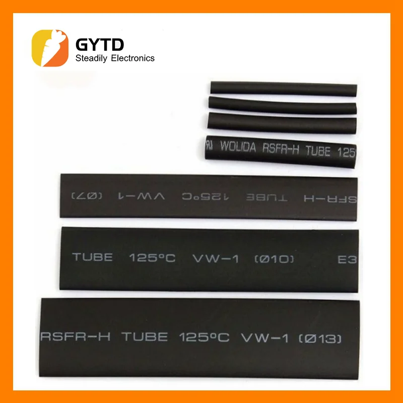 

5 Meters/Lot Heatshrink Tubing Black 0.6mm 0.8mm 1mm 1.5mm 2mm 2.5mm 3mm 3.5mm 4mm 4.5mm Heat Shrink Tube Sleeving Wrap Wire 2:1