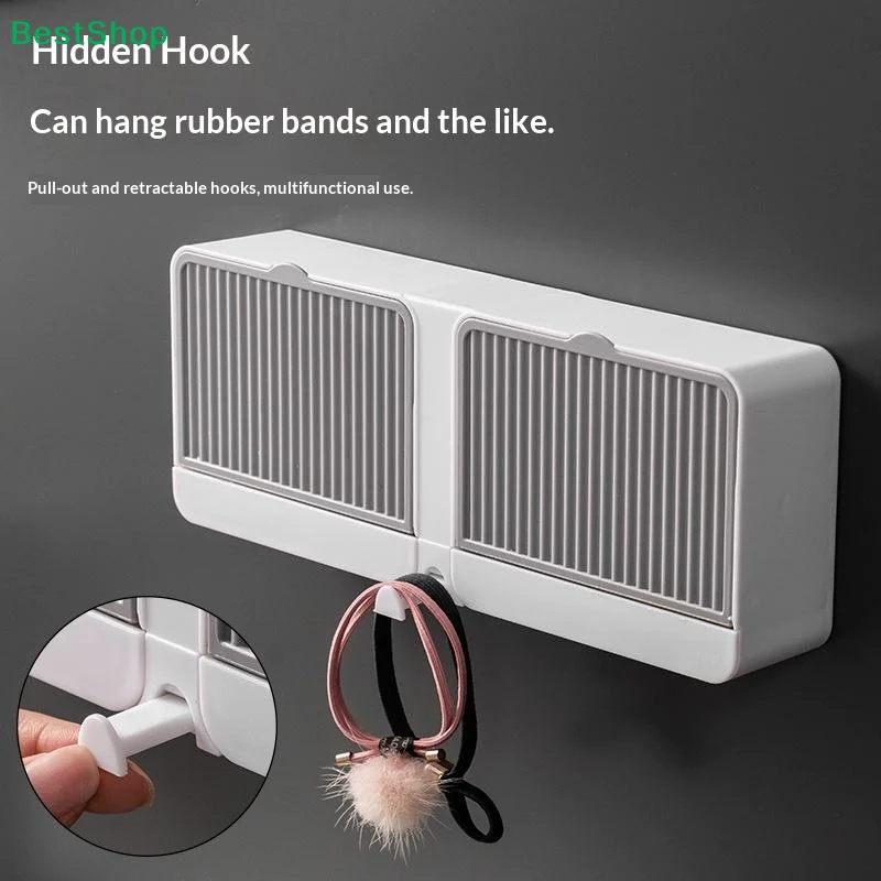 Wall Mounted Flip Top Draining Soap Dish With Dustproof Cover And Water Collection Drawer Perfect For Bathroom Kitchen