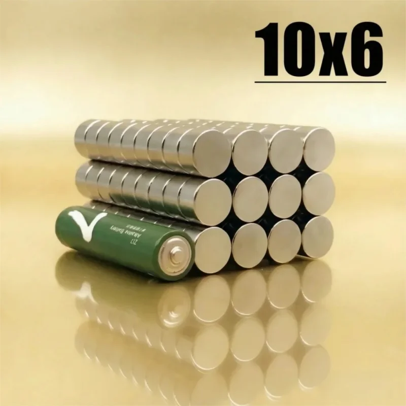 10/20/30/50/100pcs 10x6mm Strong Neodymium Magnet Accessories Diameter Disc Kitchen Hook Tool  Round Imane 10*6 mm