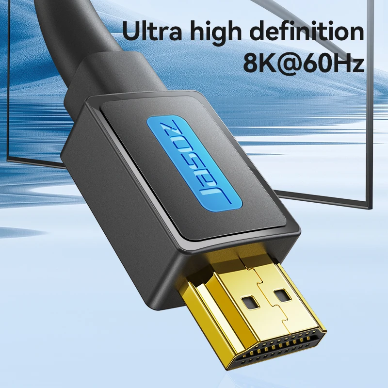 Jasoz 8K HDMI-Compatible Cable 8K/60Hz 4K/120Hz 48Gbps Ultra High Speed HDMI 2.1 HDR eARC for PS5 PS4 Pro Xbox PC Laptop TV Box