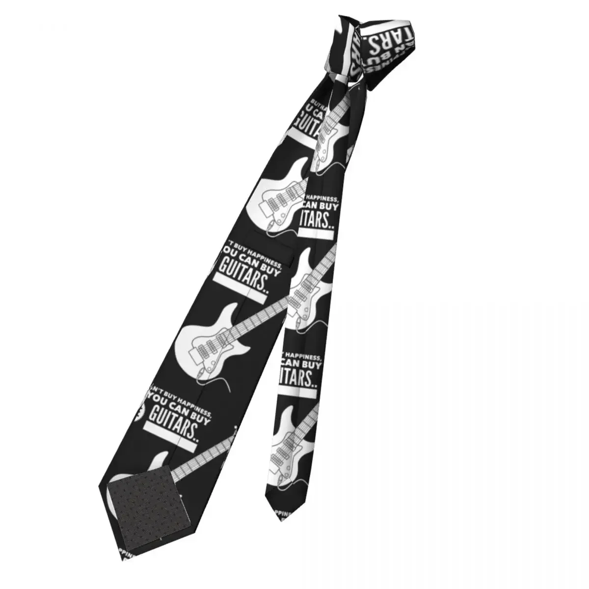 Funny Guitar T Shirt Buy More Guitars Neckties Men Women Casual Polyester 8 cm Narrow Neck Ties for Mens Accessories Cravat