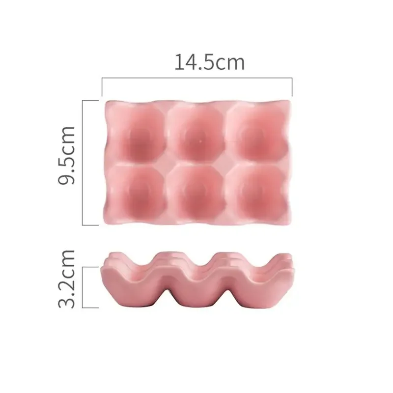 Антискользящий керамический держатель для яиц, 6 ячеек, противоударный поднос для холодильника, аксессуары для дома и кухни