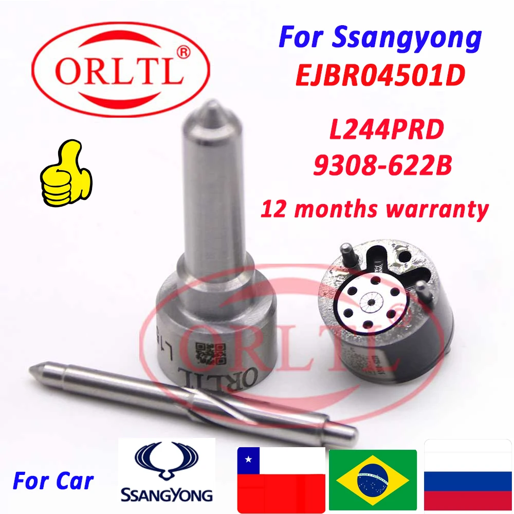 

For Ssangyong Nozzle L244PRD Valve 9308-622B Repair Kits 7135-619 Nozzle Injector L244PBD for EJBR04501D A6640170121 Kyron