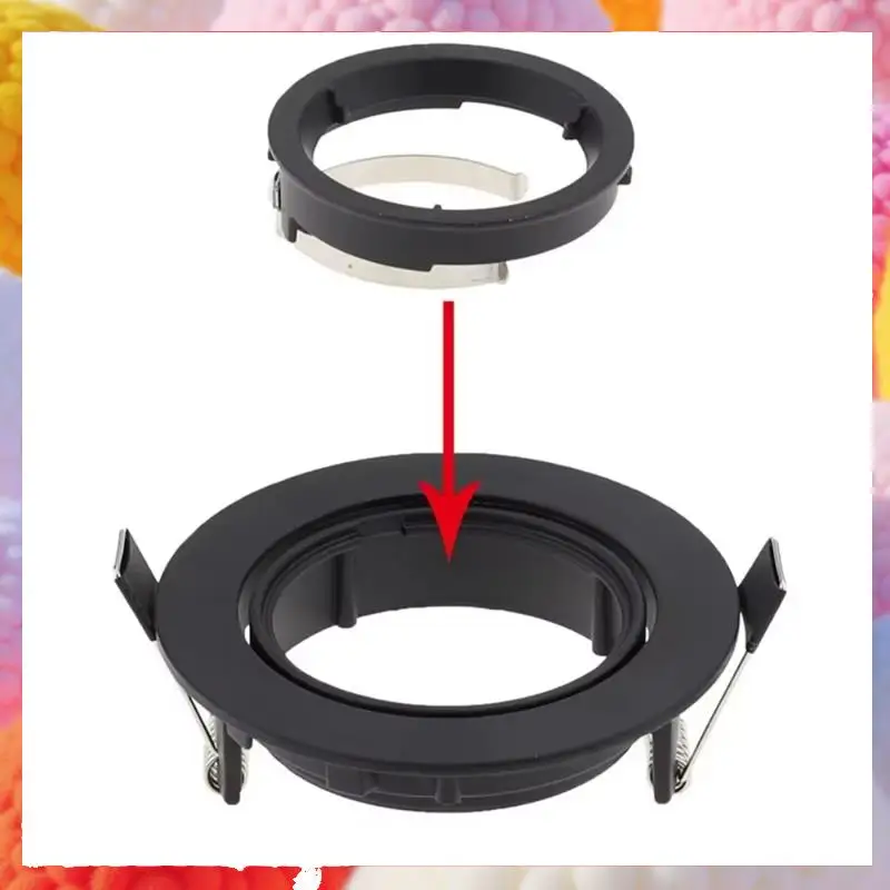 

Recessed Ceiling Light Trim Aluminum Down Light Fixture Ring Trim For Can Lights Home Office Decor Led Spotlight Lamp Cup-A83Z